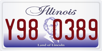 IL license plate Y980389