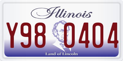 IL license plate Y980404