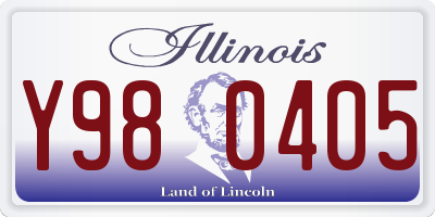 IL license plate Y980405