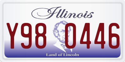 IL license plate Y980446