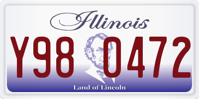 IL license plate Y980472