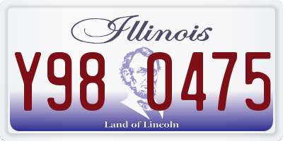 IL license plate Y980475