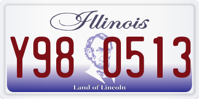 IL license plate Y980513