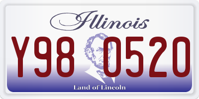 IL license plate Y980520
