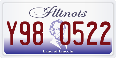 IL license plate Y980522