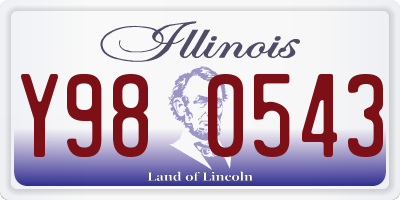 IL license plate Y980543