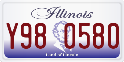 IL license plate Y980580