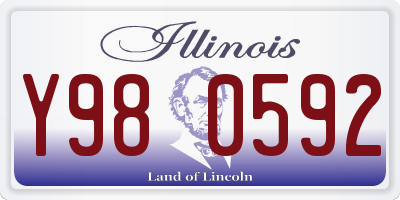 IL license plate Y980592