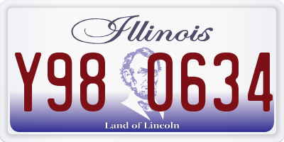 IL license plate Y980634