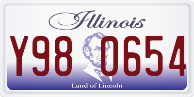 IL license plate Y980654