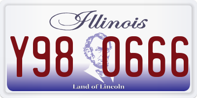 IL license plate Y980666