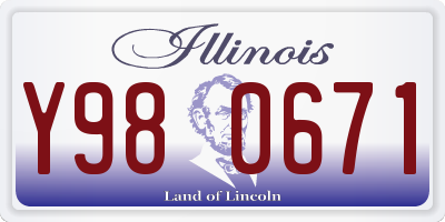 IL license plate Y980671