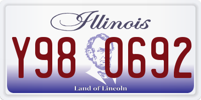 IL license plate Y980692