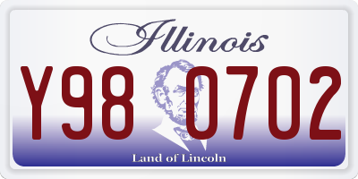 IL license plate Y980702