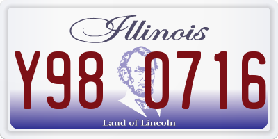 IL license plate Y980716