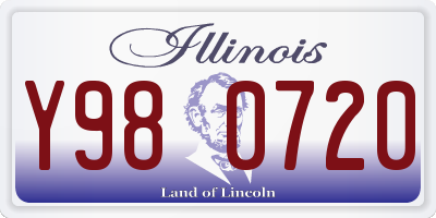 IL license plate Y980720