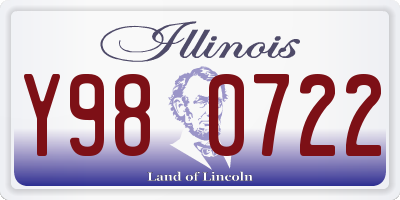 IL license plate Y980722