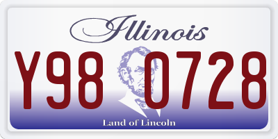IL license plate Y980728
