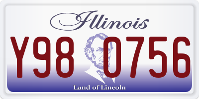 IL license plate Y980756
