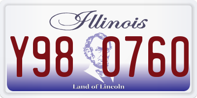 IL license plate Y980760
