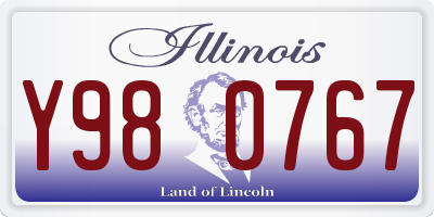 IL license plate Y980767