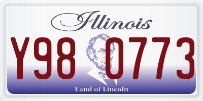 IL license plate Y980773