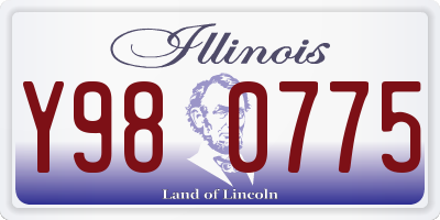 IL license plate Y980775