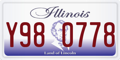 IL license plate Y980778