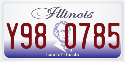 IL license plate Y980785