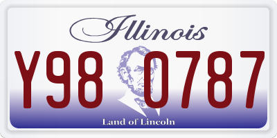 IL license plate Y980787