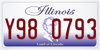 IL license plate Y980793