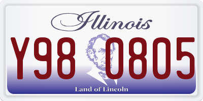 IL license plate Y980805