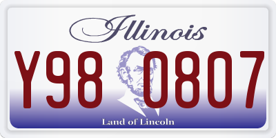 IL license plate Y980807
