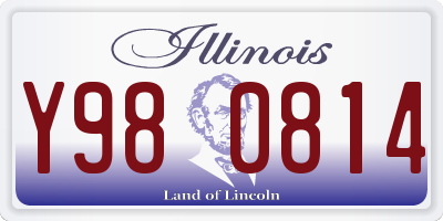 IL license plate Y980814
