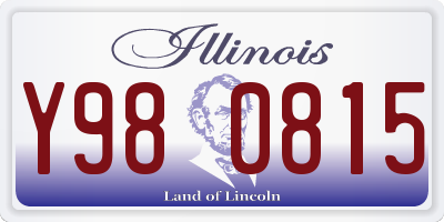 IL license plate Y980815