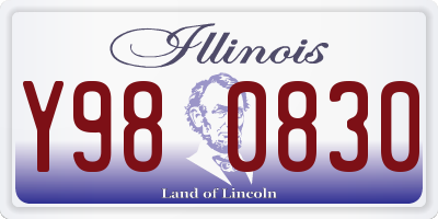 IL license plate Y980830