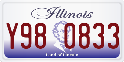 IL license plate Y980833