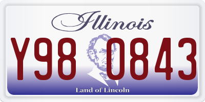 IL license plate Y980843