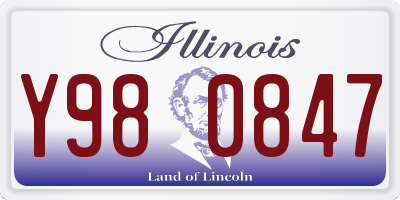 IL license plate Y980847