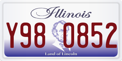 IL license plate Y980852
