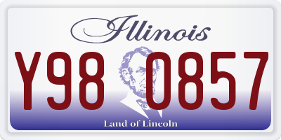 IL license plate Y980857