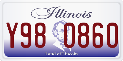 IL license plate Y980860