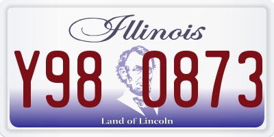 IL license plate Y980873