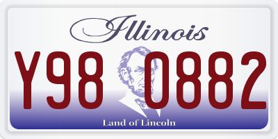 IL license plate Y980882