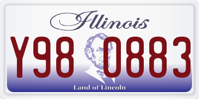 IL license plate Y980883