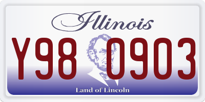 IL license plate Y980903