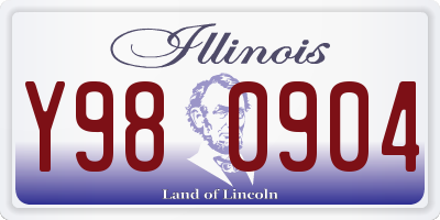 IL license plate Y980904