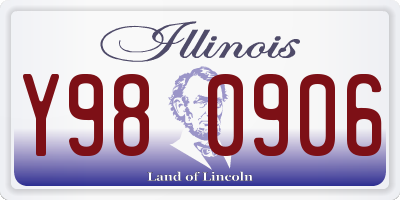 IL license plate Y980906
