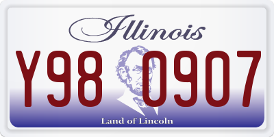 IL license plate Y980907