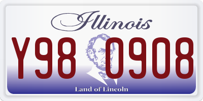 IL license plate Y980908